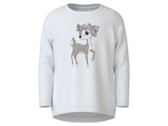 Name It bright white/flower deer top